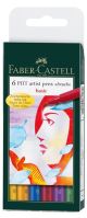 Faber-Castell 6er Set Pitt Artist Pen Brush - Basic