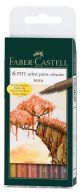 Faber-Castell 6er Set Pitt Artist Pen Brush - Erdtöne