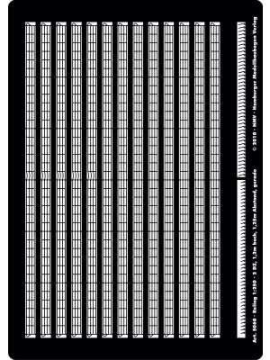 Reling 1:250, 2 Durchzüge, gerade, schwarz, 1,2m x 1,25m