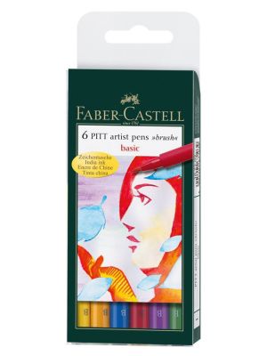 Faber-Castell 6er Set Pitt Artist Pen Brush - Basic