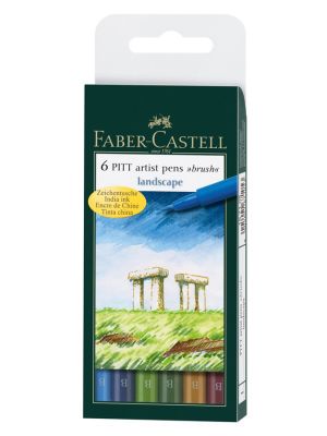 Faber-Castell 6er Set Pitt Artist Pen Brush - Landschaft