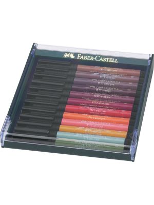 Faber-Castell 12er Set Pitt Artist Pen Brush - Erdfarben