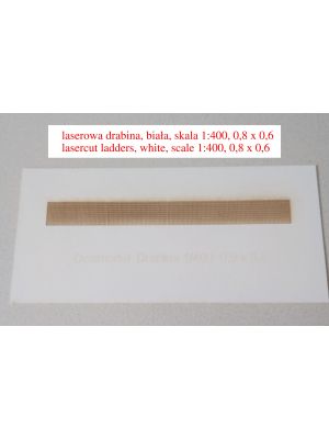 Lasercut-Leitern, 0,8x0,6 mm, weiß, 1:400