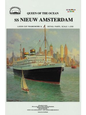 Lasercutsatz Spanten und Details für SS Nieuw Amsterdam