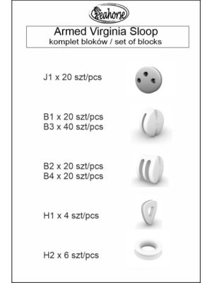 Böcke für Armed Virginia Sloop 1776 in 3D Druck