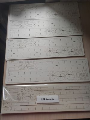 Lasercutsatz Spanten für IJN Asashio