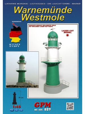 Leuchtturm Warnemünde Westmole 1:45