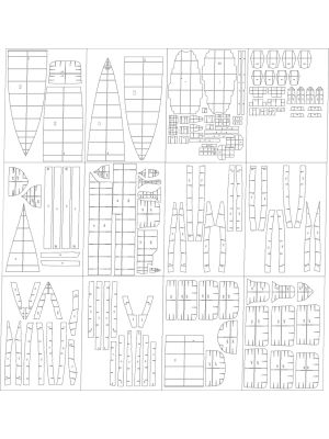 Lasercutsatz Spanten für Takao