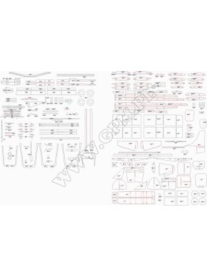 Lasercutsatz Spanten für Cessna L-19 Bird Dog