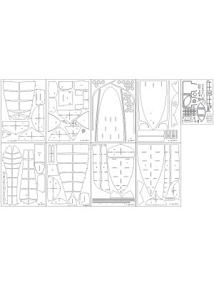 Lasercutsatz Spanten & Details für Seenotrettungskreuzer R-3