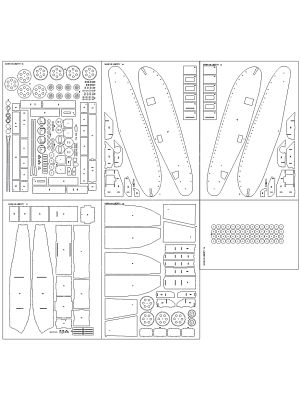 Lasercutsatz Spanten & Details für Mark VIII Liberty