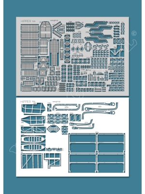 Admiral Hipper - Lasercut Details & Relinge