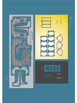 Lasercutsatz Relinge und Details Tirpitz 1:200