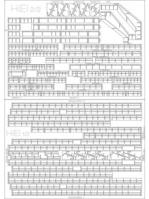Schlachtschiff IJN Hiei - Lasercut Details, Relinge und gravierte Decks