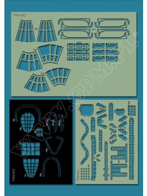 Lasercutsatz Details und Relinge für Takao