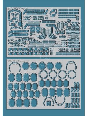 Lasercutsatz Details für SMS Geisenau