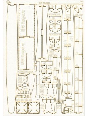 Lasercut Spantensatz für Torpedobootzerstörer Kagero