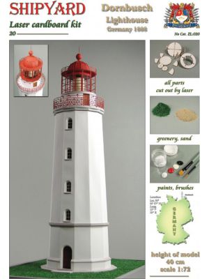 Leuchtturm Dornbusch Lasercut-Modell
