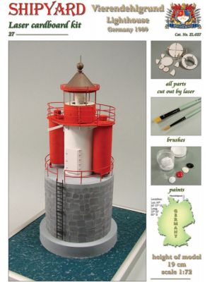 Leuchtturm Vierendehlgrund Lasercut-Modell