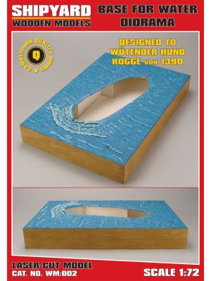 Laseruct-Holzmodell Basis für Diorama mit Kogge Wütender Hund