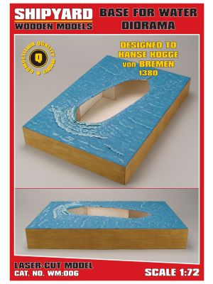 Lasercut-Holzmodell Basis für Diorama mit Hanse Kogge von Bremen 1380 1:72