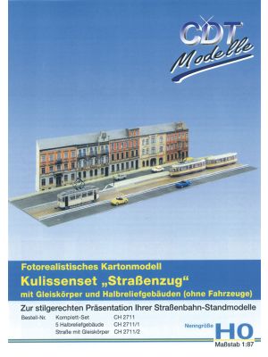 Kulissenset Straßenzug