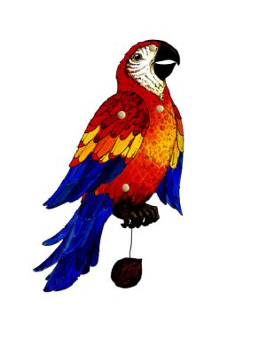 Hampelfigur Papagei