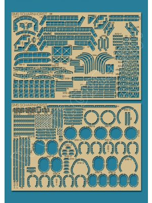 Lasercutsatz Details für SMS Scharnhorst