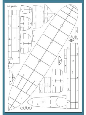 Lasercutset Spanten und Details für SMS Sachsen