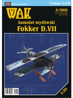 Jagdflugzeug Fokker D.VII mit Skikufen