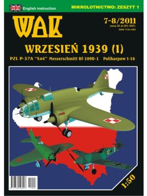 Polnischer Bomber PZL P-37A Łoś, Deutsches Jagdflugzeug Messerschmitt Bf 109D-1 und Sowjetisches Jagdflugzeug Polikarpov I-16 Typ 10