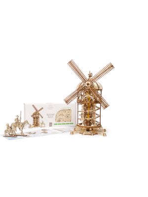 Mechanisches Holzmodell Windmühle