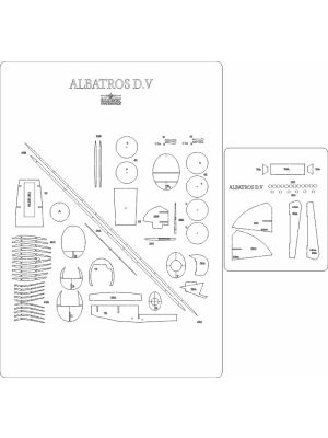 Lasercutsatz Spanten für Albatros D.V 