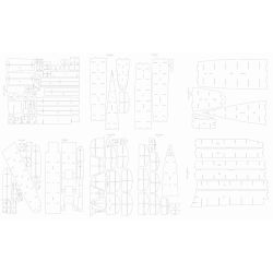 Lasercutsatz Spanten für Blyskawica