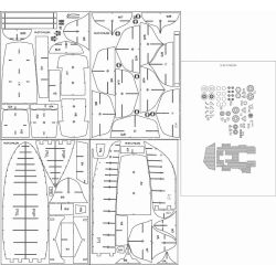 Lasercutsatz Spanten für Cyklon R-27