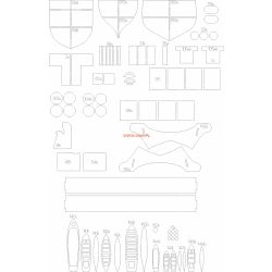 Lasercutsatz Spanten für SMS Saida