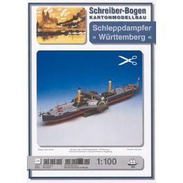 Schleppdampfer Württemberg – DIY-Modellbausatz Aus Karton, Maßstab 1:100, Made In Germany