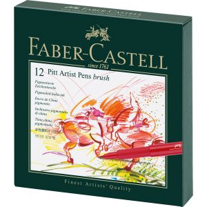 Faber-Castell 12er Atelierbox Pitt Artist Pen Brush