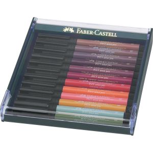 Faber-Castell 12er Set Pitt Artist Pen Brush - Erdfarben