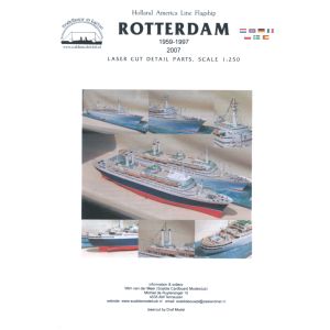 Passagierschiff SS Rotterdam V Details in Lasercut