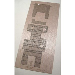 Lasercut-Holzdeck für Galatea