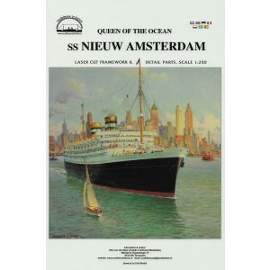 Lasercutsatz Spanten und Details für SS Nieuw Amsterdam