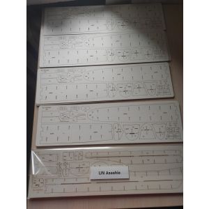 Lasercutsatz Spanten für IJN Asashio