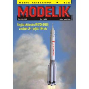 Russische Trägerrakete Proton 8K82K mit Modul K-1