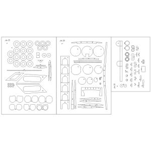 Lasercutsatz Spanten für Jak-25M