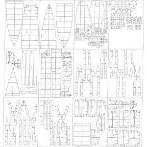 Lasercutsatz Spanten für IJN Maya