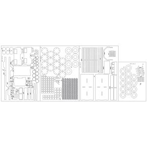 Lasercutsatz Spanten & Details für JELCZ 6X6 GEARBOX WP 1/25