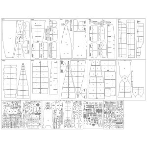 Lasercutsatz Spanten für Nagato