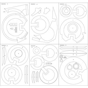 Lasercutsatz Spanten und Geländer für Observatorium Snezka