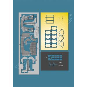 Lasercutsatz Relinge und Details Tirpitz 1:200